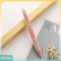 ✨ Konka ชุดปากกาเจลแบบยืดหดได้ขนาด0.5มม. ปากกาหมึกเจลเขียนได้เครื่องเขียนในโรงเรียนสำนักงานแบบกดปากกาเซ็นชื่อ