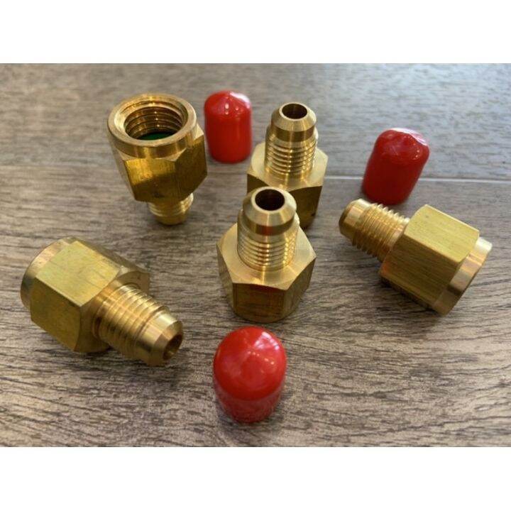 R134A Refrigerant Tank/Vacuum Pump Adapter to R12 Fitting Adapter 1/2