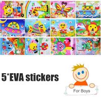 10/5Pcs Children Kids Multi-patterns Styles 3D EVA Foam Sticker Puzzle Game DIY Cartoon Animal Learning Education Toys WYW