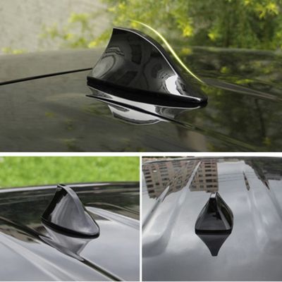 Car Roof Shark Fin Decorative Aerial Antenna Cover Sticker Base Roof Carbon Fiber Style FM/AM Signal For Car Safety