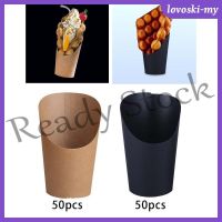 【hot sale】 ✌☸☽ B41 [lovoskiMY] Egg Waffle Paper Cup Kraft Paper Cups Holder Popcorn Boxes for Baking Store Wedding