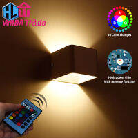 โคมไฟแบ็คดรอปเป่าลม Led RGB 3W ในร่มไฟกลางคืนลูกบาศก์ข้างเตียงนอนโคมไฟตกแต่งโรงแรมแบบเรียบง่ายทันสมัย