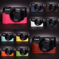 【Original import】 Taiwan TP genuine leather Canon G7X3 leather case G7X mark iii camera bag handle g7X2 cowhide protective cover