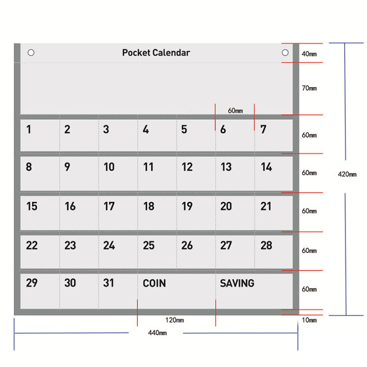 ปฏิทินออมเงิน-ปฎิทินออมเงิน-รายเดือน-ติดผนัง-วัสดุผ้าใบ-ขนาด-44-42-ซม