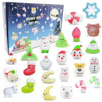 Xmas Christmas Advent Calendar 24 Days Countdown Calendar Blind Box Relieve Stress Fidget Toy for Kids Adults Christmas Gifts