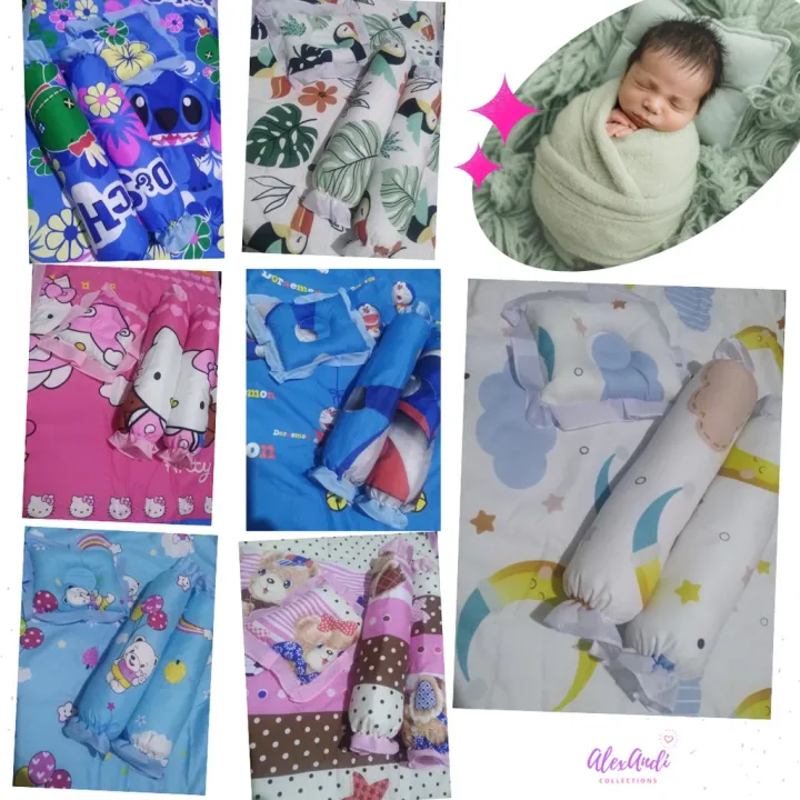 ANNIEMG Newborn Baby Crib Bed Set Nest (4 in 1) Washable Mattresser