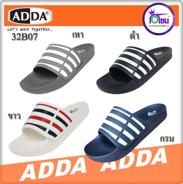 รองเท้าแตะ-adda-แอ๊ดด้า-รุ่น-32b07-สวมลายอดิดาส