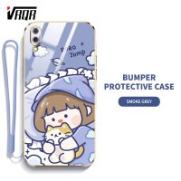 เคส VRQR สำหรับ Vivo Y91C Y1S 1820 1929 Ins เคสโทรศัพท์คุณภาพสูงเรียบง่ายลายการ์ตูนน่ารักฝาครอบป้องกันซิลิโคน