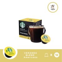 STARBUCKS  เนสกาแฟ โดลเช่ กุสโต้ แคปซูลกาแฟ STARBUCKS AMERICANO VERANDA BLEND สตาร์บัคส์ อเมริกาโน่ วิลันดา เบลน แคปซูลสตาร์บัคอเมริกาโน่ 12 แคปซ