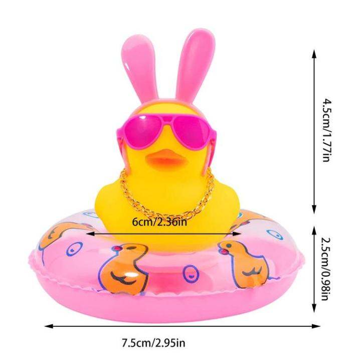 car-duck-squeak-rubber-ducks-car-ornaments-car-dashboard-duck-decoration-with-headband-swim-ring-necklace-sunglasses-for-car-dashboard-home-table-ideal