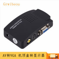 AV เลี้ยว VGA ตัวแปลง AV+S ขั้ว +VGA to VGA อะแดปเตอร์ Video to VGA AV TO VGA