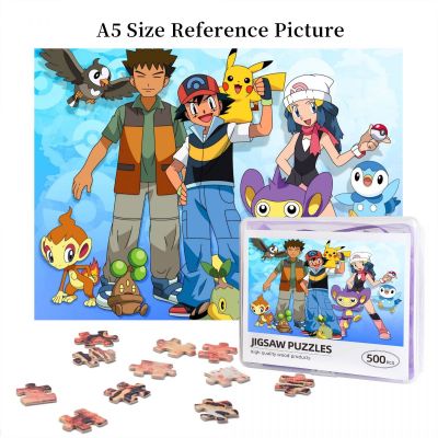 Pokémon Pokemon Piplup, Ash Ketchum Wooden Jigsaw Puzzle 500 Pieces Educational Toy Painting Art Decor Decompression toys 500pcs