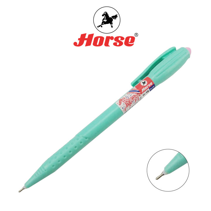 horse-ตราม้า-ปากกาลูกลื่น-แบบกด-๐-๗-มม-ตราม้า-h-๑๖-สีพลาสเทล-บรรจุ-๔๘-ด้าม-จำนวน-๑-กระป๋อง