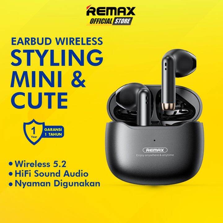 Remax Marshmallow Earphone Bluetooth Wireless 5.2 Bass HIFI TWS19 Lazada Indonesia