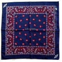 ผ้าลายเพสลี่ย์วินเทจ ลายลูกน้ำ ผ้าโพกหัวห ผ้าพันคอ (Vintage Bandana Paisley Scarf)