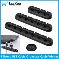LccKaa Cable Holder Clips Cable Management Cord Organizer Clips Silicone for USB Charging Cable Mouse Cable Wire PC Office Home
