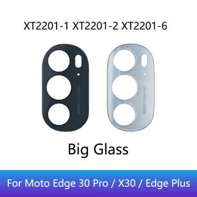 กระจกกล้องถ่ายรูปหลังด้านหลังของแท้สำหรับ Motorola Edge 30 Pro X30 Plus 2022อะไหล่ XT2201-1 XT2201-6 XT2201-2