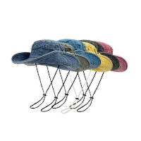 Japanese Vintage Washed Denim Fisherman Hat for Men and Women Quick Drying Fishing Climbing Sun Protection Hat In Spring Summer