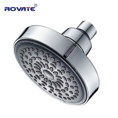 ROVATE Small Shower Head 360Degree Rotation Top Spray  Rain shower ABS Plastic Chrome Finished Water Saving Bathroom Head Shower Showerheads