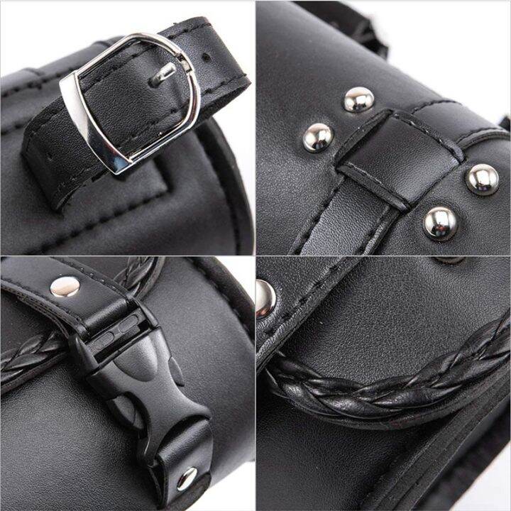 motorcycle-fork-bag-pu-leather-bicycle-handlebar-tool-pouch-sissy-bar-roll-storage-bag-saddle-bag-universal