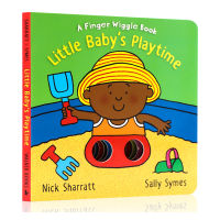 Original English picture book little baby S play: a finger wiggle Book cardboard book hole game toy book famous Nick sharratt picture book childrens Enlightenment cognition picture book