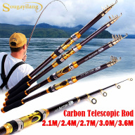 Sougayilang Carbon Fiber Xách Tay Cần Câu Telescopic Surf Travel Siêu Nhẹ Spinning Fishing Pole 2.1M 2.4M 2.7M 3.0M 3.6M thumbnail