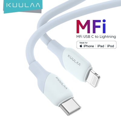 ⊙ KUULAA ได้รับการรับรองจาก Apple MFi สายเคเบิล USB 20W Type C เป็น Lightning สําหรับ iPhone 14 13 12 pro max Series 20W Type-C PD Macbook