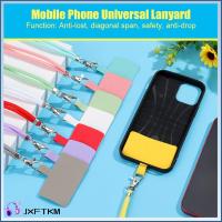 JXFTKM ถอดออกได้ Universal สายรัดนิรภัยของโทรศัพท์ พวงกุญแจ สายรัดเคส สายคล้องโทรศัพท์ สายคล้องคอ แพทช์ สายรัดไนลอน