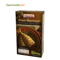 บรูค ปลาทูทอดในซอสพริกไทยดำ 120 กรัม Fried Mackerel with Black Pepper Sauce 120 g.