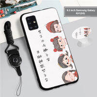 สำหรับ A51 Samsung Galaxy 6.5นิ้ว (5ก.)/A51(4ก.)/A60/A70/A70S/A71(4ก.) เคสซิลิโคนนิ่มพร้อมห่วงและเชือก