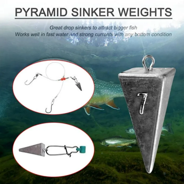 4oz Sinkers Fishing Weights Triangular Pyramid Sinker Lead Fishing
