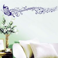 Wall stickers✌℗❇ 13guejudroto1971 Borboleta voando nota musical padrão adesivo de parede para loja escritório decoração criativo animal mural arte diy pvc decalques