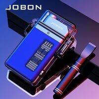 JOBON ที่เบาแบบ USB เครื่องจุดไฟกันน้ำโค้งคู่โปร่งใสพร้อมตัวยึดและ Zhaoyunling22ไฟฉุกเฉิน