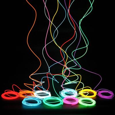 Flexible Neon Light 1M/2M/3M/5M/10M EL Wire Led Neon Dance Party Atmosphere Decor Lamp RopeTube Waterproof Multicolor Led Strip LED Strip Lighting