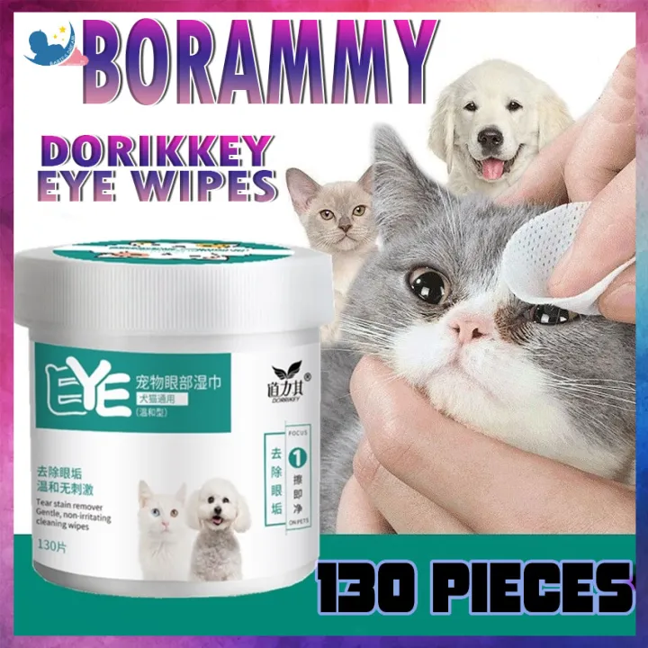 Dorrikey Pet Eye Wipes Pet Eyes Cleaning Wipes Paper Towels Dogs Cats