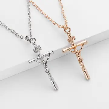 Gold and clearance silver crucifix