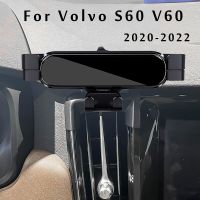 ที่วางโทรศัพท์ในรถ LHD สำหรับวอลโว่ V60 S60 2020 2021 2022ตัวยึดแต่งรถขาตั้ง GPS อุปกรณ์เสริมสนับสนุนโทรศัพท์มือถือที่หมุนได้