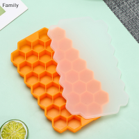 Family Flower Flash Sale ICE CUBE แม่พิมพ์รังผึ้ง DIY ซิลิโคน ICE CUBE Maker แม่พิมพ์น้ำแข็งพร้อมฝาปิด