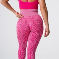 【VV】 MOCHA Leopard Seamless Leggings Soft Workout Tight Outfits Pants Waisted Gym Wear Pink