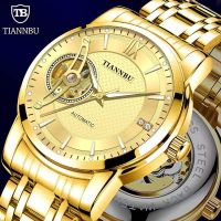 【July hot】 Original genuine automatic mechanical watch hollow tourbillon waterproof luminous mens