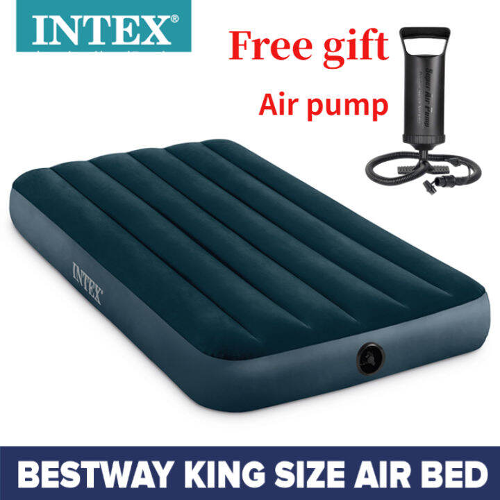King Size Inflation Air Bed 183*203*22cm with Air Pump Single/Double