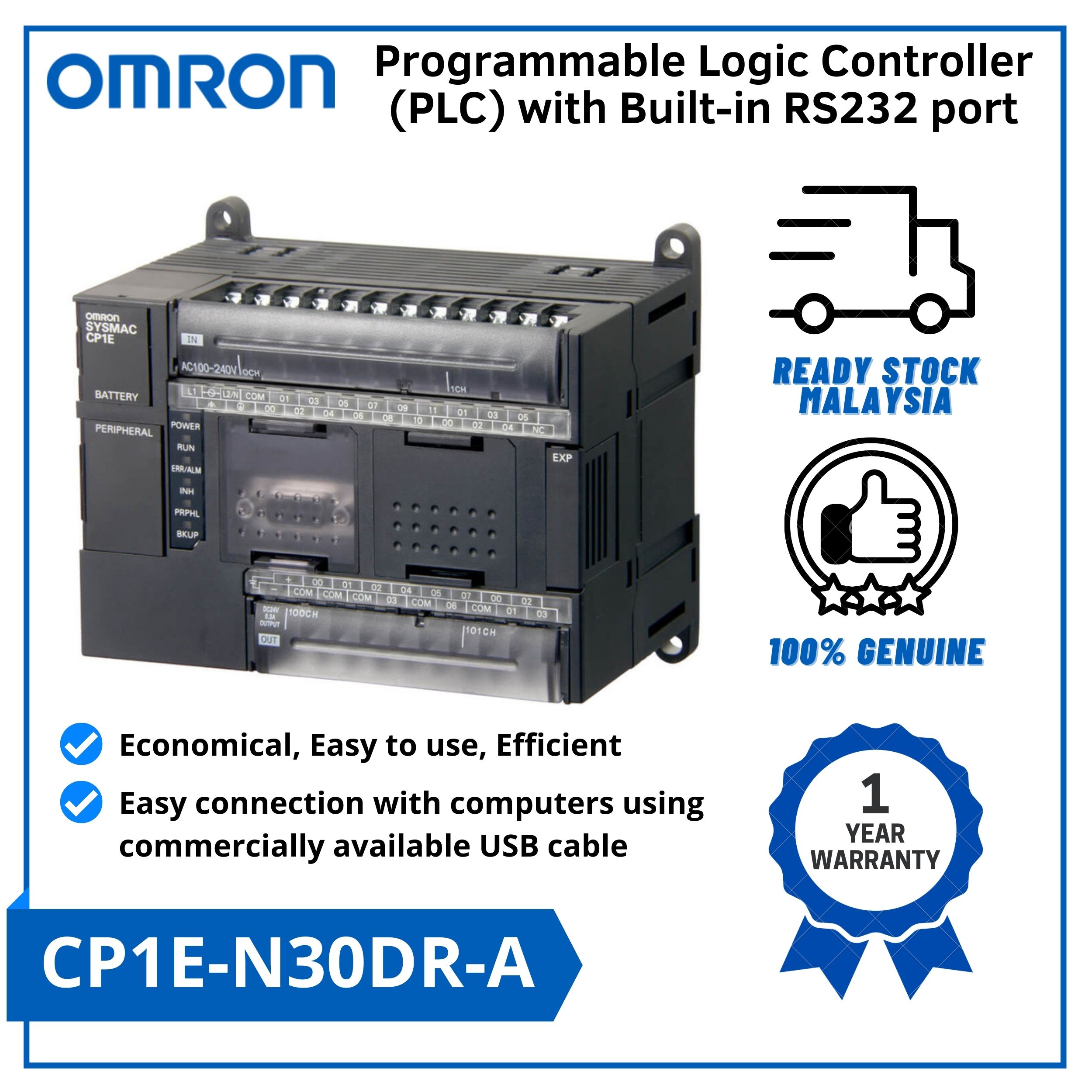 オムロン OMRON PLC CP1E-N20DT-A