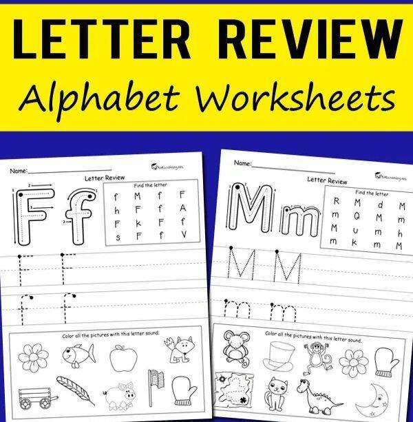 Letter Review Alphabet Worksheet (Tracing Writing Coloring Phonetics) A ...