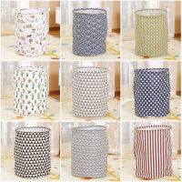 Dirty Clothes Basket Round Foldable Cloth Storage Basket Cotton and Linen Storage Bucket Home Bedroom Item Laundry Basket