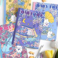 1Pc Random Color Diary Notebook 40 Sheets Cartoon Rabbit Kawaii Notebooks Student Office Supplies Korean Stationery
