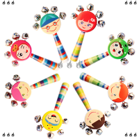 ??? Rainbow Hand held Bell Stick ไม้ Percussion ของเล่นดนตรีสำหรับเด็กเกม