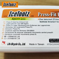 IceToolz E293จักรยานกดพอดีแบริ่งเครื่องมือกำจัด BB วงเล็บด้านล่างจักรยาน B.B. สำหรับเส้นผ่าศูนย์กลางภายใน24มิลลิเมตร-30มิลลิเมตร Cr-Mo เหล็ก