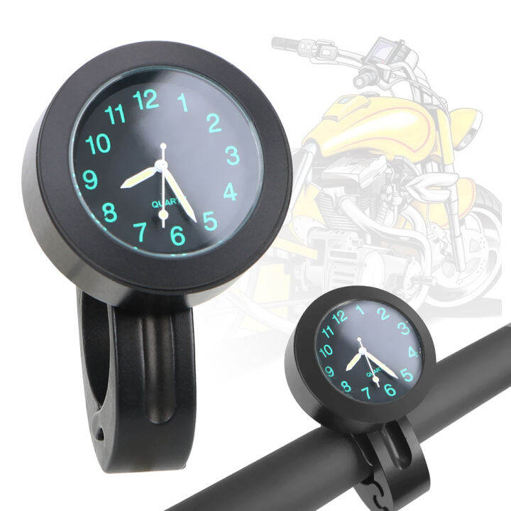 Motorcycle Handlebar Quartz Clock Bicycle Watch Aluminum Waterproof