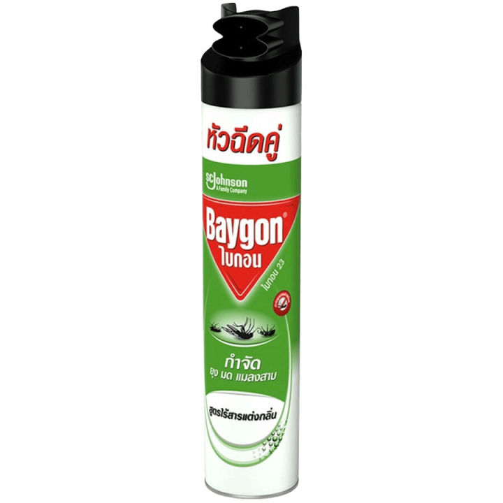 fernnybaby-ไบกอน-600-มล-baygon-ไบก้อน-หัวฉีดคู่-ยาฉีดยุง-ยาฆ่าแมลง-กำจัดยุง-มด-แมลงสาบ-สูตร-ไบกอน-สีเขียว-ขาว-ไร้กลิ่น-600-มล