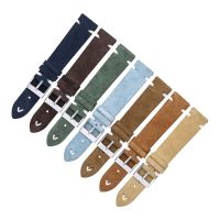 Suede Watch Bands Straps Handmade For Men Women 18mm 20mm Leather Watch Strap Suede Brown 7 Colors Quick Release Watch Wristband